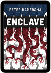 het boek Enclave op een iPad